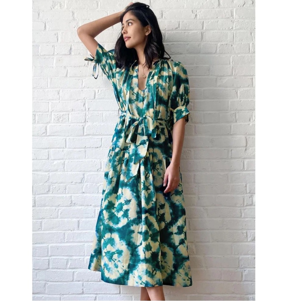 ❗️Ulla Johnson STUNNING / Selena Tie dye printed dress - Picture 2 of 6